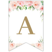 Chic Oerwoud Animals Blush Pink Floral Birthday Vlaggetjes (Derde vlag)