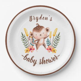 Chic Oerwoud Animals Greeneral Neutraal Baby showe Papieren Bordje