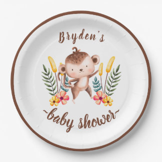 Chic Oerwoud Animals Greeneral Neutraal Baby showe Papieren Bordje