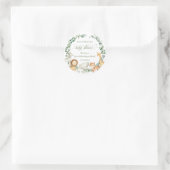 Chic Oerwoud Animals Greeneral Neutraal Baby showe Ronde Sticker (Tas)