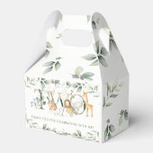 Chic Oerwoud Animals Greenere 2e verjaardag twee W Bedankdoosjes (Achterkant)