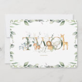 Chic Oerwoud Animals Greenere 2e verjaardag twee W Kaart (Achterkant)