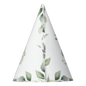 Chic Oerwoud Animals Greenery 1st Birthday Boy Gir Feesthoedjes (Achterkant)