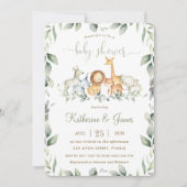 Chic Oerwoud Animals Greenery Baby shower Neutraal Kaart (Voorkant)