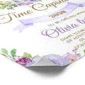 Chic Oerwoud Animals Paars Floral Time Capsule Poster (Hoek)