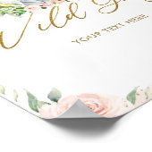 Chic Oerwoud dieren Roze Floral Wilde Game Poster (Hoek)