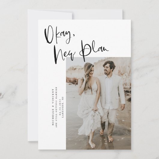 Chic Oke New Plan Wedding Save The Date (Voorkant)