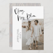 Chic Oke New Plan Wedding Save The Date (Voorkant / Achterkant)