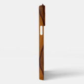 Chic Old Antiek Oak Brown Wood Grain Pattern iPhone Hoesje (Rechterkant)