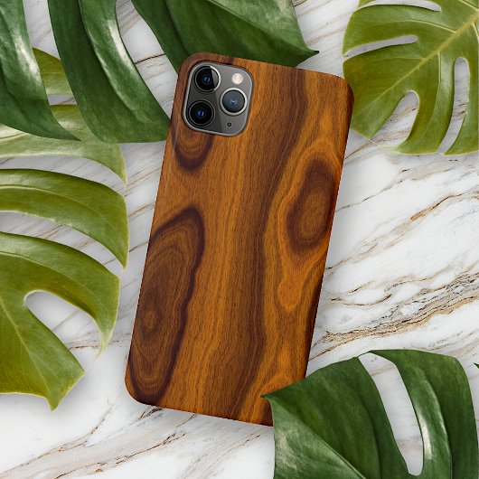 Chic Old Antiek Oak Brown Wood Grain Pattern iPhone Hoesje