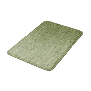 Chic Olive Green Faux Jute Weave Fabric Patroon Badmat