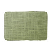 Chic Olive Green Faux Jute Weave Fabric Patroon Badmat (Voorkant)