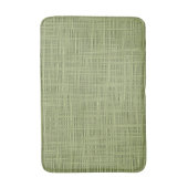 Chic Olive Green Faux Jute Weave Fabric Patroon Badmat (Voorkant Verticaal)