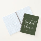 Chic Olive Green Script Vrijgezellenfeest Gift Lis Notitieboek (Binnen)