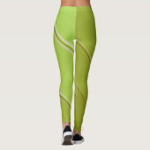 Chic Olive onder Bleke Green Banded Print Leggings (Achterkant)