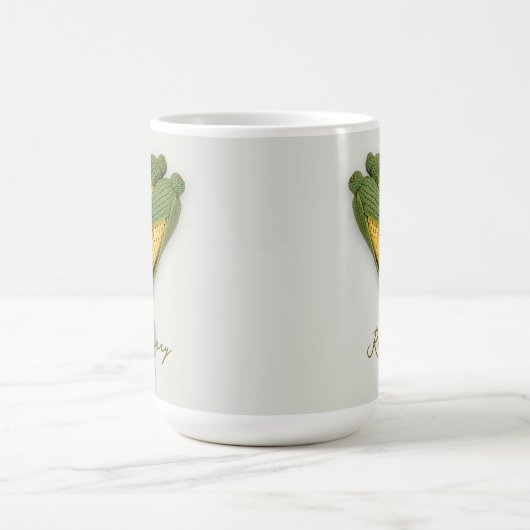 Chic Oma's Garden Modern Crochet Corn Naam Koffiemok (Center)