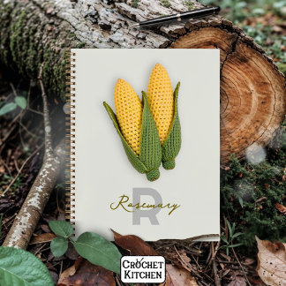 Chic Oma's Garden Modern Crochet Corn Naam Notitieboek
