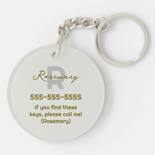 Chic Oma's Garden Modern Crochet Corn Naam Sleutelhanger (Achterkant)