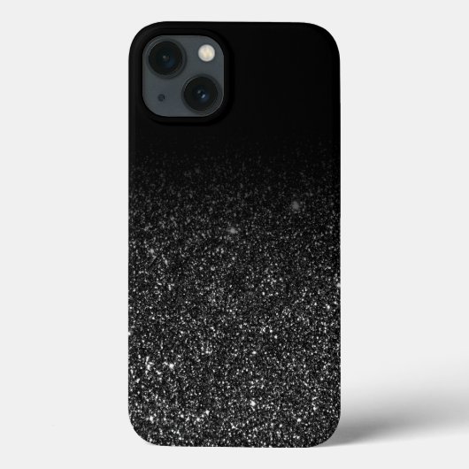 Chic Ombre Black Glitter Case-Mate iPhone Case (Achterkant)