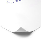 Chic Ombre Blue Iris Waterverf Floral Wedding Poster (Hoek)