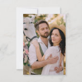 Chic Ombre Clay Terracotta & Blush Pink Wedding Bedankkaart (Achterkant)