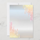 Chic Ombre Glitter bestuurt Silver Bat Mitzvah Kaart (Achterkant)