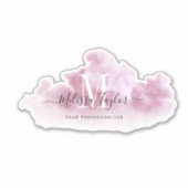 Chic Ombre Pink en Paarse Waterverf Square Stick Sticker (Voorkant)