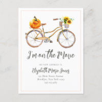 Chic On the Move Pumpkin Sunflower Bicycle Moving