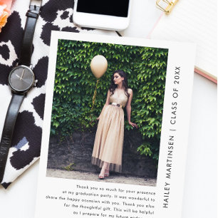 Chic One foto Dank u bericht Afstuderen Briefkaart