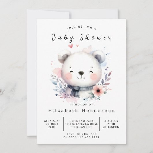 Chic Online Beer Baby shower Kaart (Voorkant)