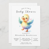 Chic Online Duck Baby shower Kaart (Voorkant / Achterkant)