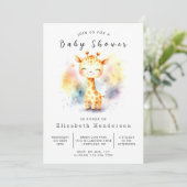 Chic Online Giraffe Baby shower Kaart (Staand voorkant)