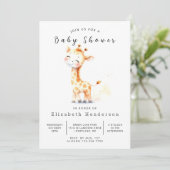 Chic Online Giraffe Baby shower Kaart (Staand voorkant)