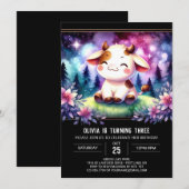 Chic Online Koe Verjaardag Kaart (Voorkant / Achterkant)