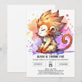 Chic Online Monkey Verjaardag Kaart (Voorkant / Achterkant)