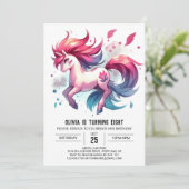 Chic Online Paard Verjaardag Kaart (Staand voorkant)