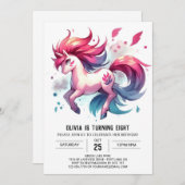 Chic Online Paard Verjaardag Kaart (Voorkant / Achterkant)