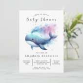 Chic Online Whale Baby shower Kaart (Staand voorkant)