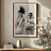 Chic Ontmoeting: Avant-Garde Monochrome Mode Poster