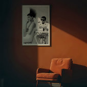 Chic Ontmoeting: Avant-Garde Monochrome Mode Poster