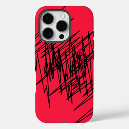 Chic-ontwerp op rood Case-Mate iPhone case (Achterkant)
