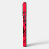 Chic-ontwerp op rood Case-Mate iPhone case (Achterkant / Links)