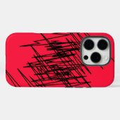 Chic-ontwerp op rood Case-Mate iPhone case (Achterkant (horizontaal))