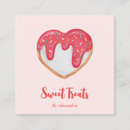 Chic op maat gemaakte koekjesbakkerij chef vierkante visitekaartje