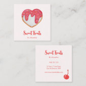 Chic op maat gemaakte koekjesbakkerij chef vierkante visitekaartje (Voorkant / Achterkant)