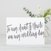 Chic "Op mijn tante en oom mijn trouwdag" (Staand voorkant)