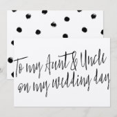Chic "Op mijn tante en oom mijn trouwdag" (Voorkant / Achterkant)