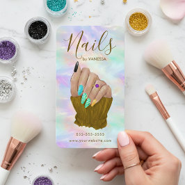 Chic Opal Manicurist Artist Modern Nail Studio Visitekaartje