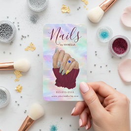 Chic Opal Manicurist Artist Nail Studio Modern Visitekaartje