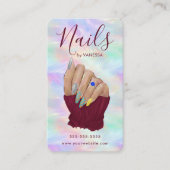 Chic Opal Manicurist Artist Nail Studio Modern Visitekaartje (Voorkant)